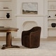 preview thumbnail 2 of 20, NADAAL STUDIOS Laken, Upholstered Rolling Dining Chair - 26 X 26 X 32.5