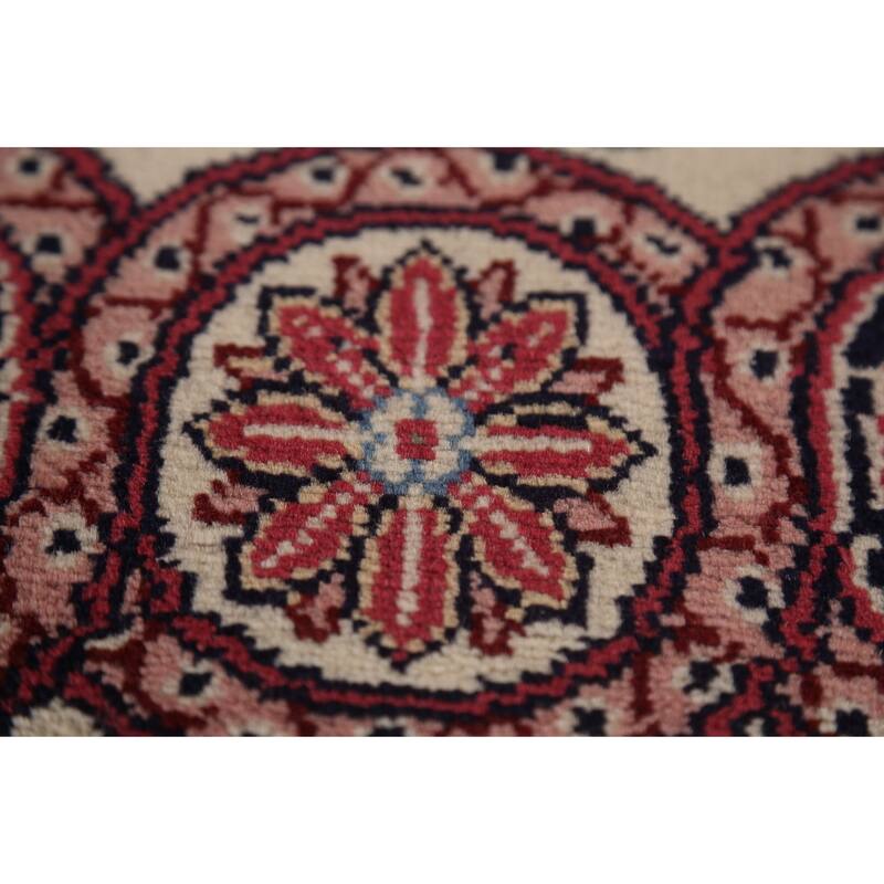 All-Over Aubusson Oriental Area Rug Handmade Wool Carpet - 9'1"x 12'2"