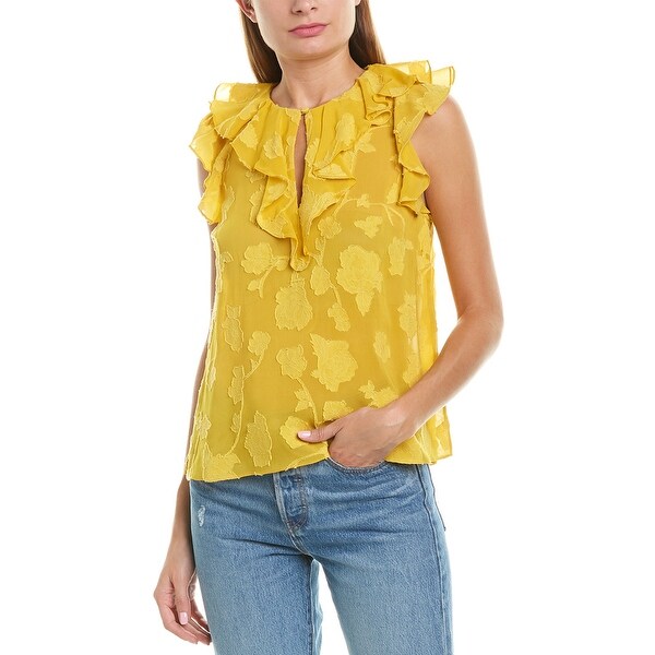 joie eddison floral ruffle top