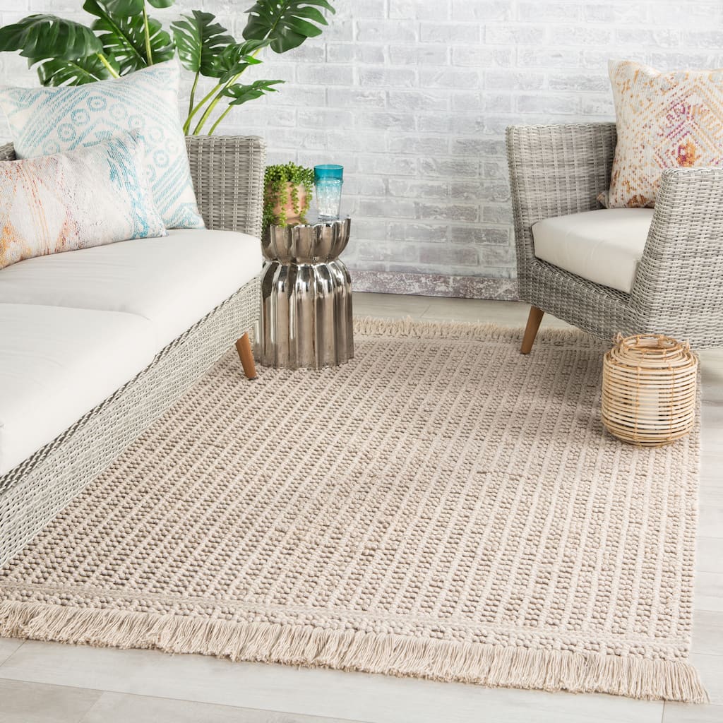 Caburan Indoor/ Outdoor Solid Textured PET Yarn Area Rug by Havenside Home