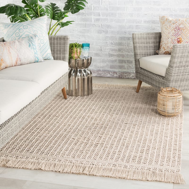 Caburan Indoor/ Outdoor Solid Textured PET Yarn Area Rug by Havenside Home