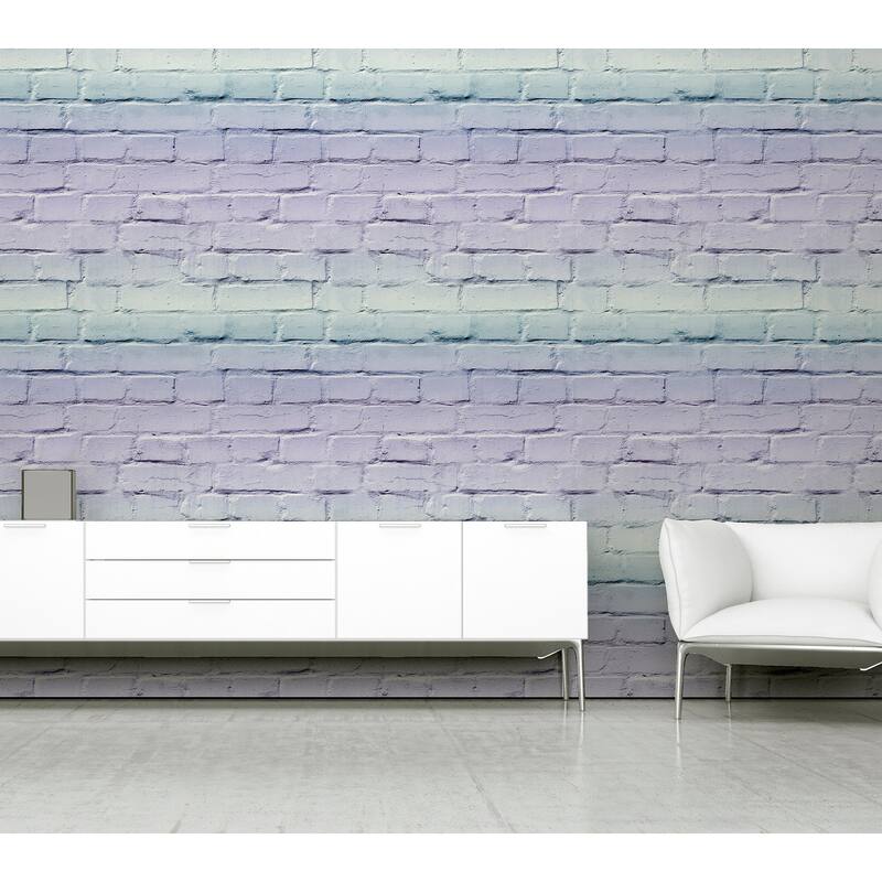 Arthouse Winifred Lavender Ombre Brick Wallpaper