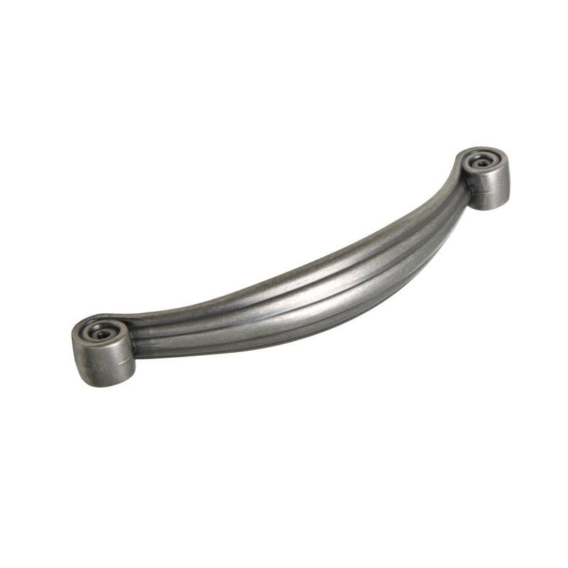 Utopia Alley Whitton Pull Handle - Decorative Cabinet Pewter Drop Pull Handles, 3.8" Center to Center