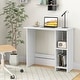 preview thumbnail 2 of 8, Costway Small Computer Desk with Storage Modern Writing Desk with