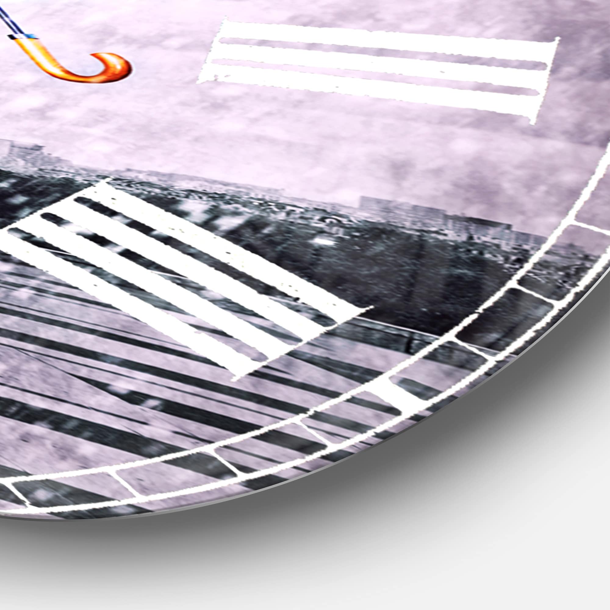 Designart Flying Umbrella and Eiffel Tower Cityscape Wall Art-image