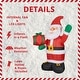preview thumbnail 8 of 14, Fraser Hill Farm 10-Ft. Tall Santa Claus Holding a Gift, Blow Up Inflatable with Lights and Storage Bag