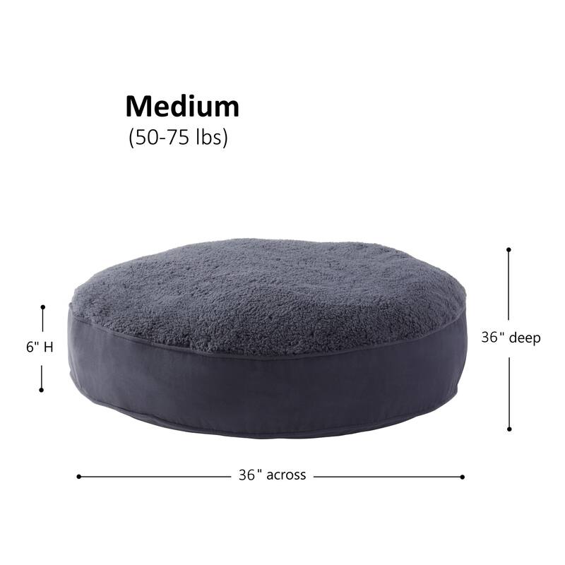 Happy Hounds Scout Deluxe Sherpa Round Dog Bed