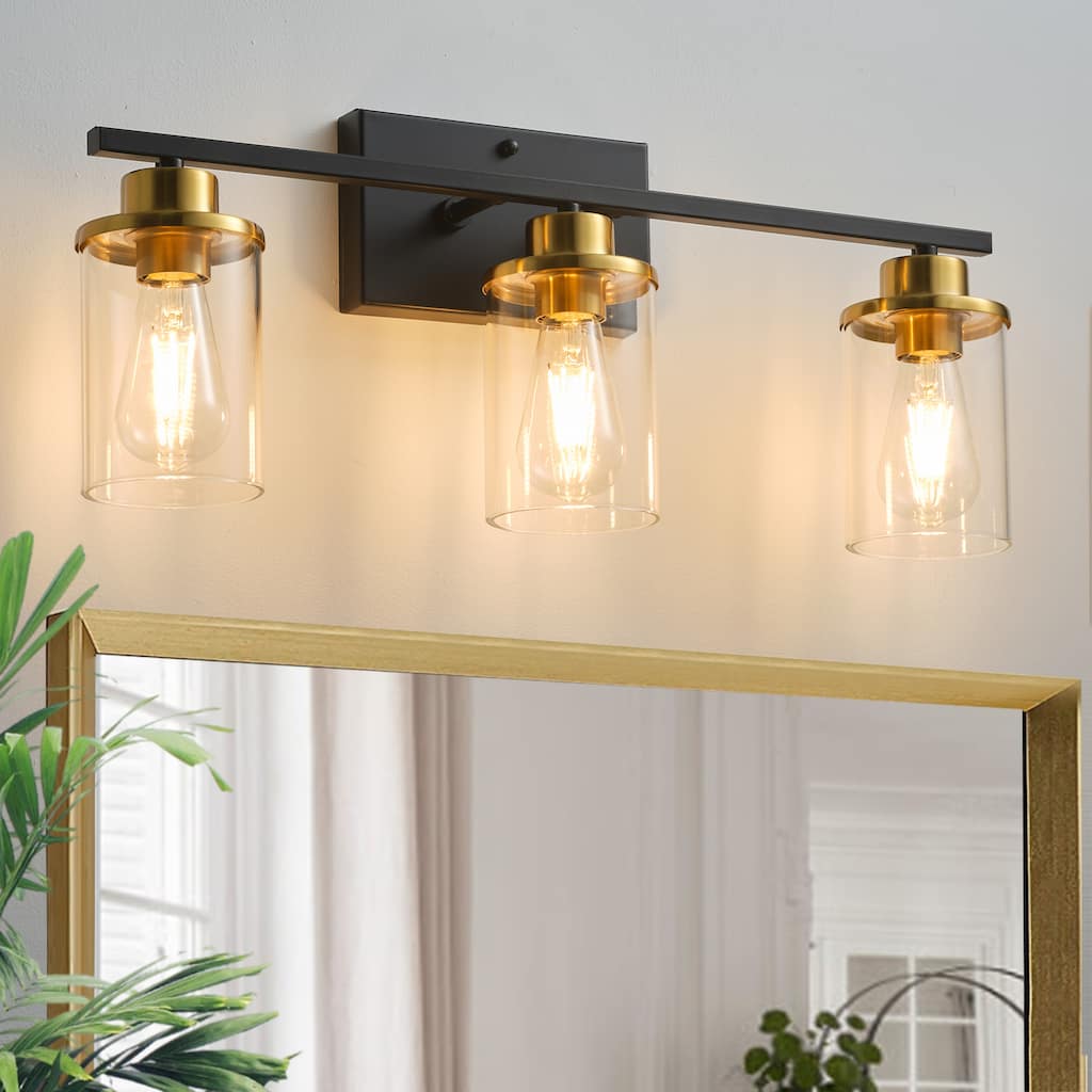 Starsky 23in 3-Lights Dimmable Bathroom Vanity Light Modern Wall Sconce Lighting with Glass Shade