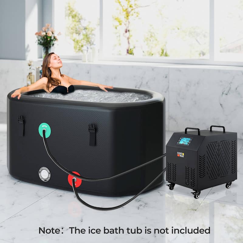 Costway Ice Bath Water Chiller with Universal Wheels Filtration System - See Details