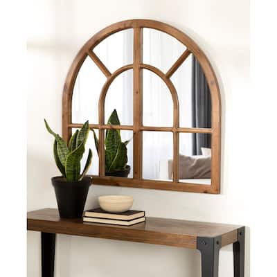 Kate and Laurel Boldmere Wide Arch Windowpane Mirror