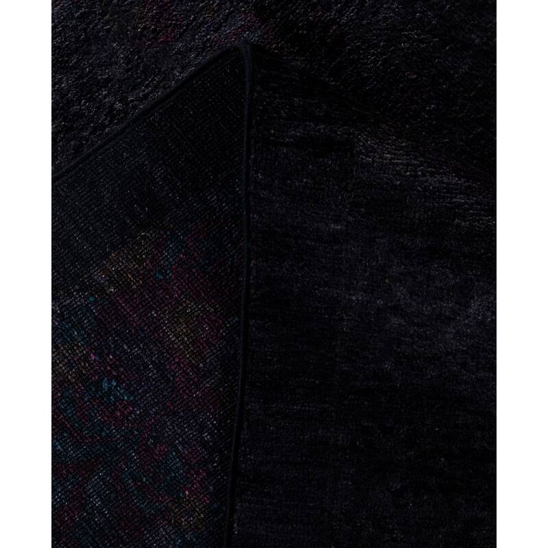 Overdyed One-of-a-Kind Hand-Knotted Area Rug - Black - 9' 10" x 13' 10"