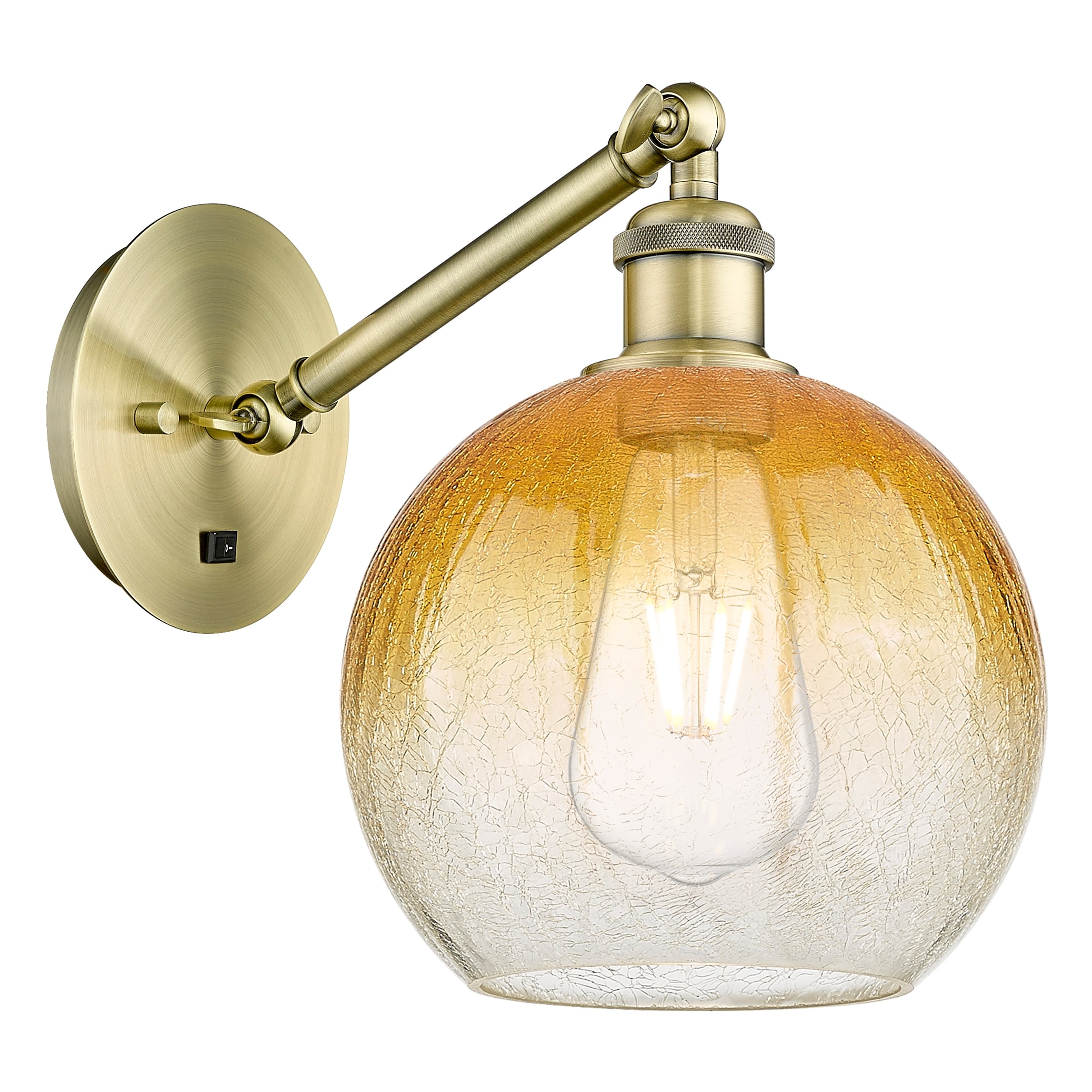 Innovations Lighting Endless Possibilities Ballston - Brookhaven Globe - 1 Light 8" Adjustable Sconce