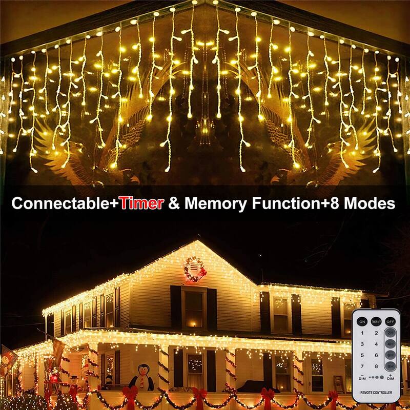 Curtain Icicle Lights Wedding Party LED Fairy Christmas Light