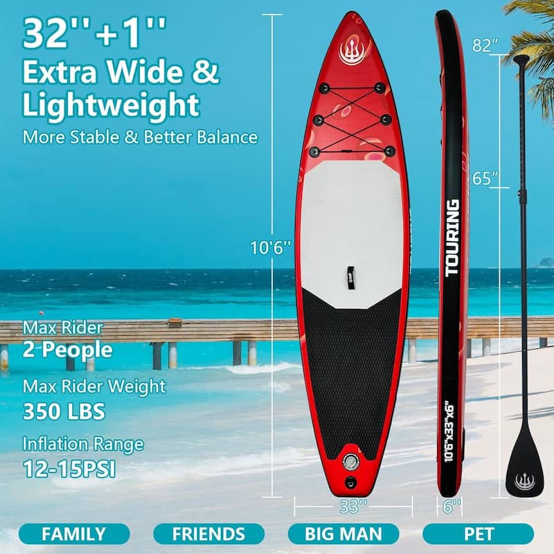 Stable Inflatable Paddle Board for Adults with SUP Accessories