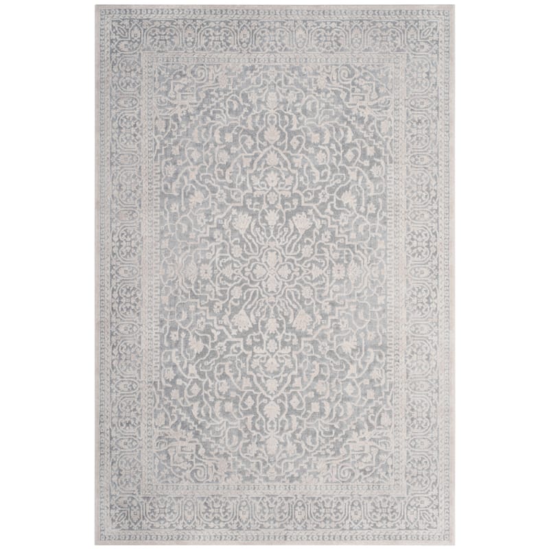 SAFAVIEH Reflection Suhad Oriental Rug - 4' x 6' - Light Grey/Cream - Rectangle
