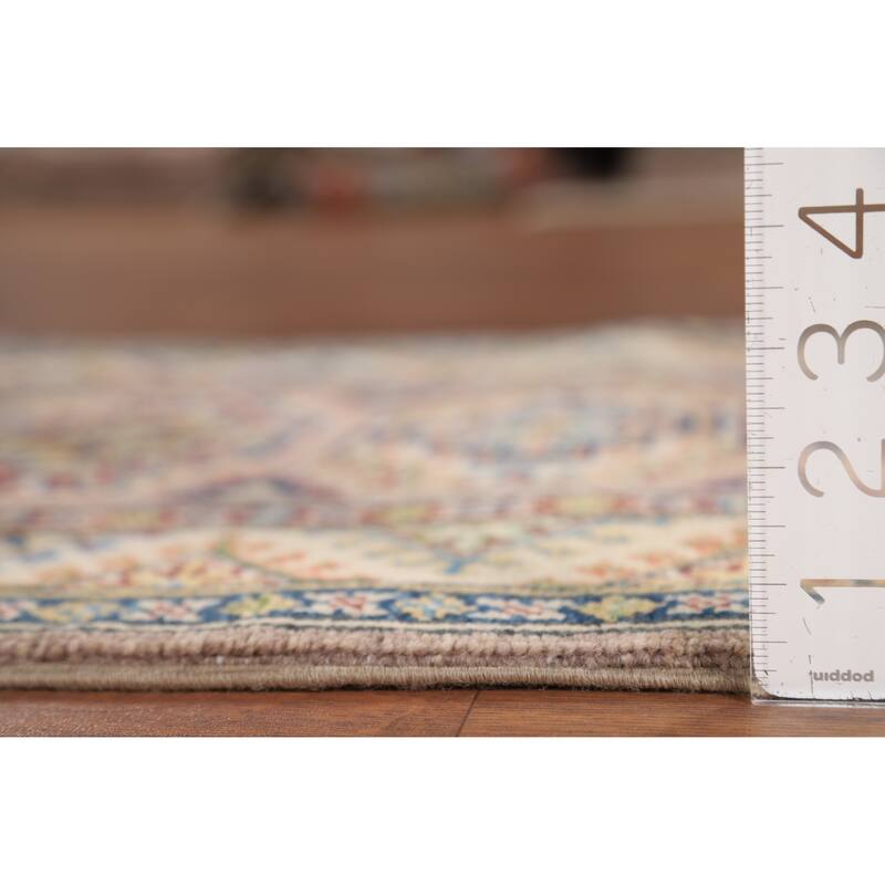 Geometric Kazak Oriental Accent Rug Hand-Knotted Brown Wool Carpet - 2'1" x 2'10"