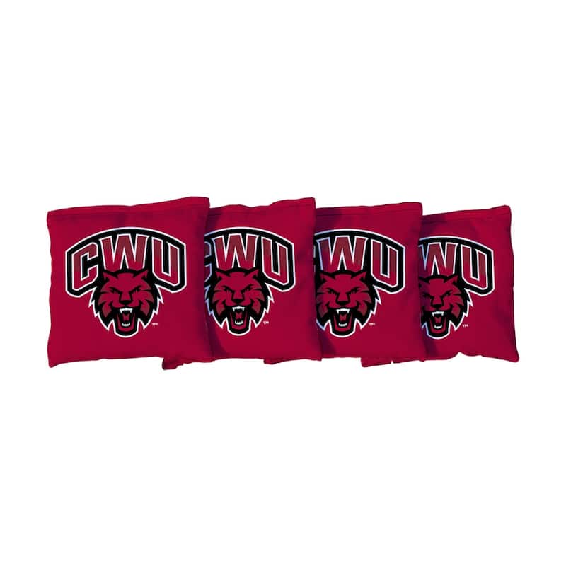 Central Washington Wildcats Red Cornhole Bags - Corn Filled