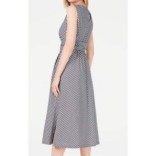 anne klein gingham midi dress