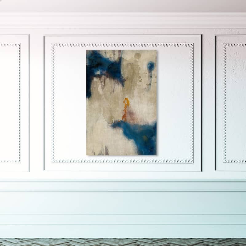 Wynwood Studio Canvas Abstract Elevated Abstract Cascade White and Modern & Contemporary Wall Art Canvas Print - 45 x 30