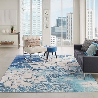 Nourison Tranquil Contemporary Abstract Floral Area Rug