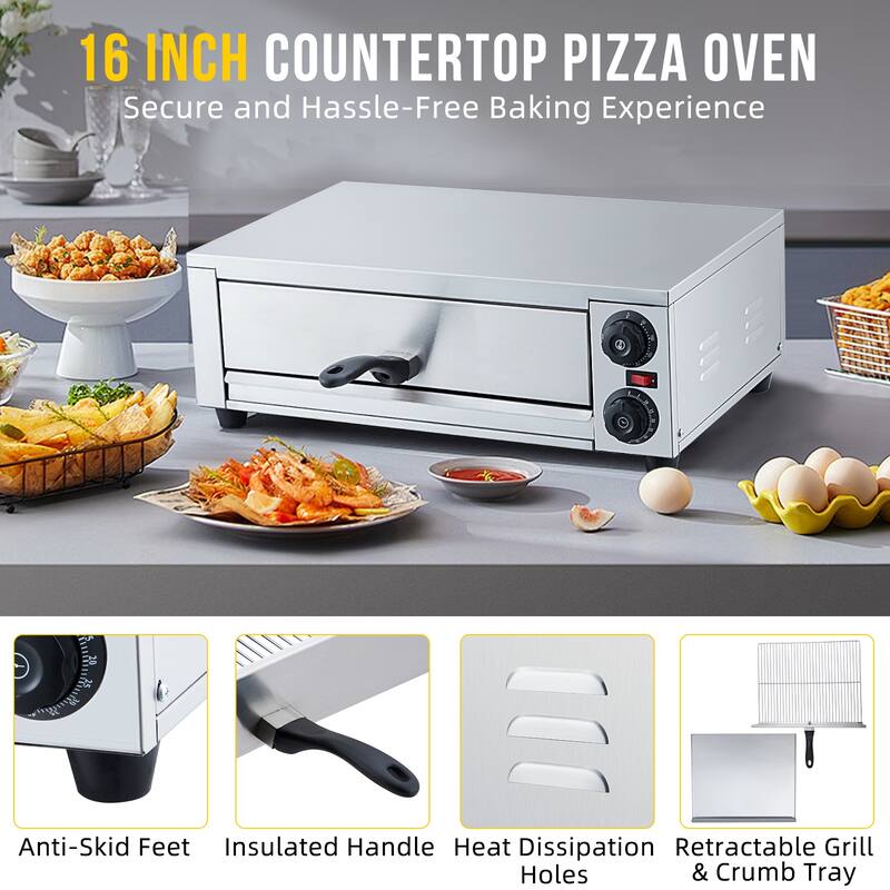 Electric Pizza Oven Indoor, 16 Inch