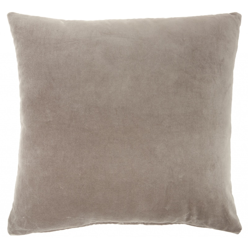 Taupe Soft Velvet Accent Throw Pillow - On Sale - Bed Bath & Beyond ...