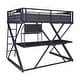 preview thumbnail 3 of 3, Linon Trinity Full Size Steel Study Loft Bunk Bed