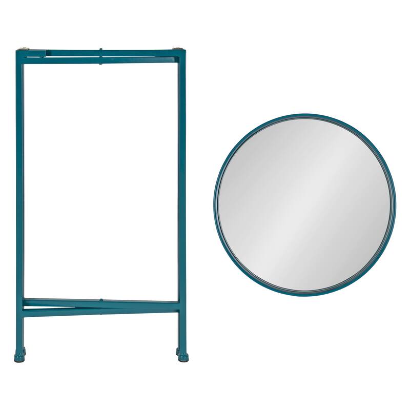 Kate and Laurel Celia Round Foldable Metal Accent Table