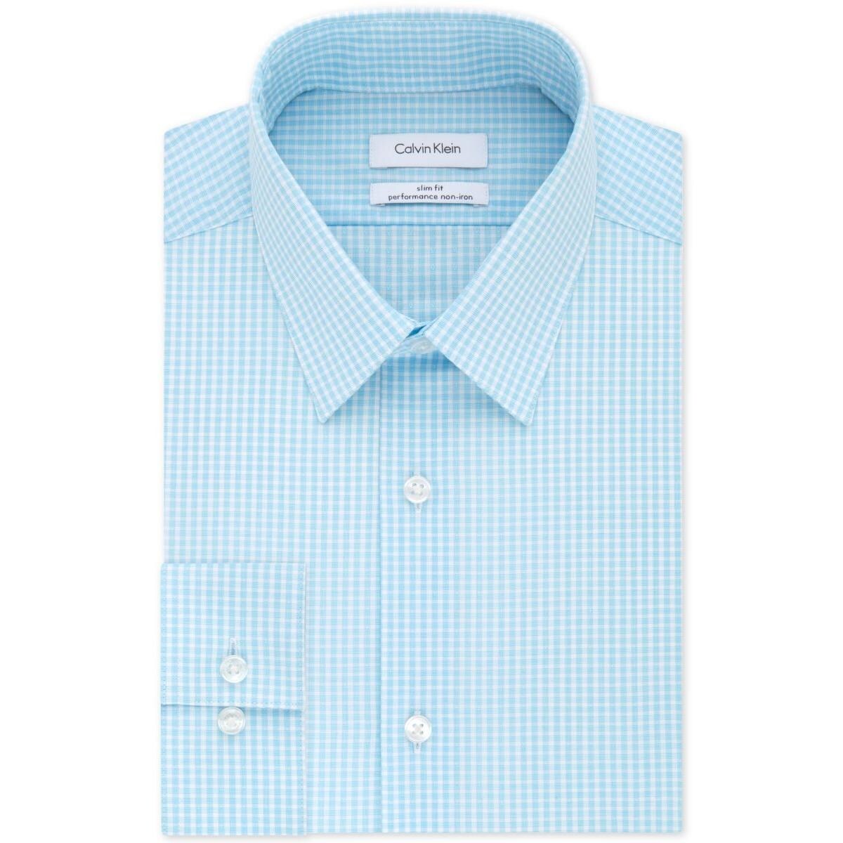 Shop Calvin Klein Mens Steel Dress Shirt Slim Fit Button Down