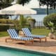 Option Natural Wood/Royal Blue Stripe Stripe Cushion