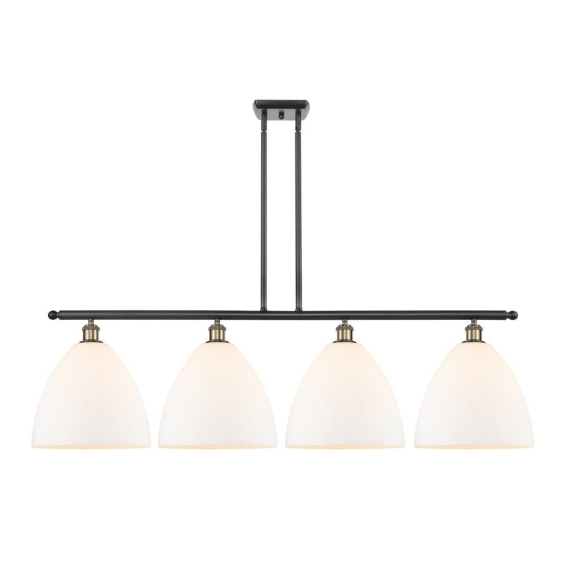 Innovations Lighting 516-4I-15-51 Bristol Linear Bristol Glass 4 Light - Black Antique Brass / Matte White