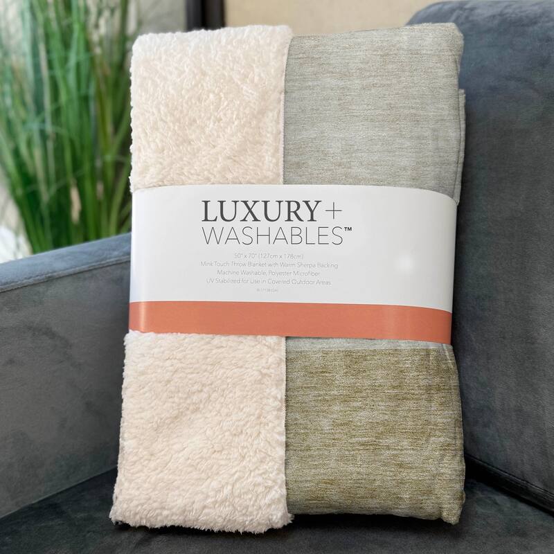 Premium Machine Washable Floral Sherpa Throw Blanket