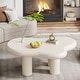 preview thumbnail 1 of 17, Modern Cloud Coffee Table Center Table for Living Room 15.3" H x 39.3" W x 22.8" D - Creamy White