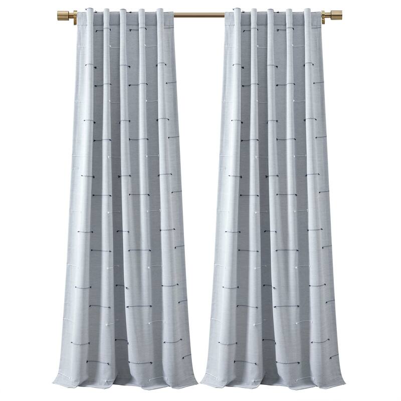 Lush Decor Boho Stripe Clip Jacquard Window Panels Pair
