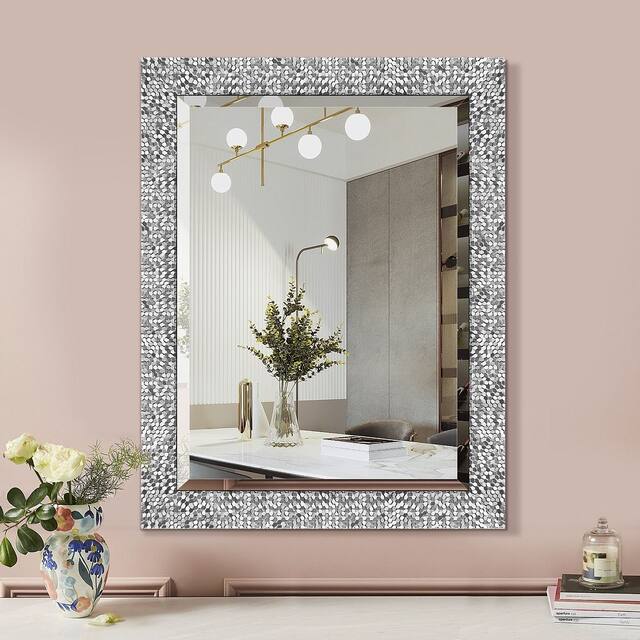Mirror Trend Sparkling Mosaic Framed Accent Mirror