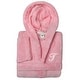 preview thumbnail 61 of 69, Sweet Kids 100% Polyester SUPER PLUSH Double Brushed Hooded Bathrobe with White Script Monogram T - Large