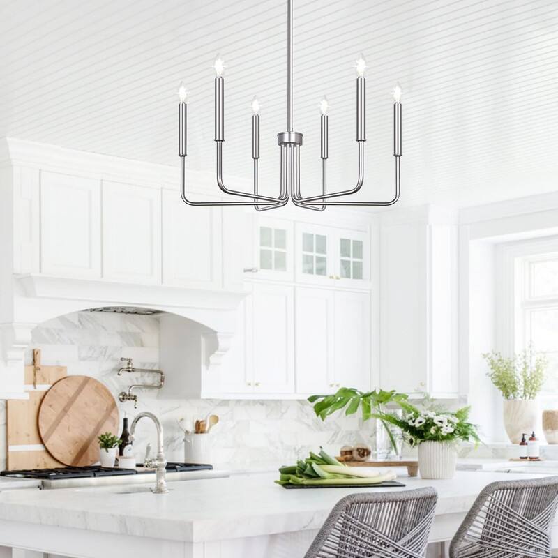 6-Light Farmhouse Chandelier for Dining Room Lighting