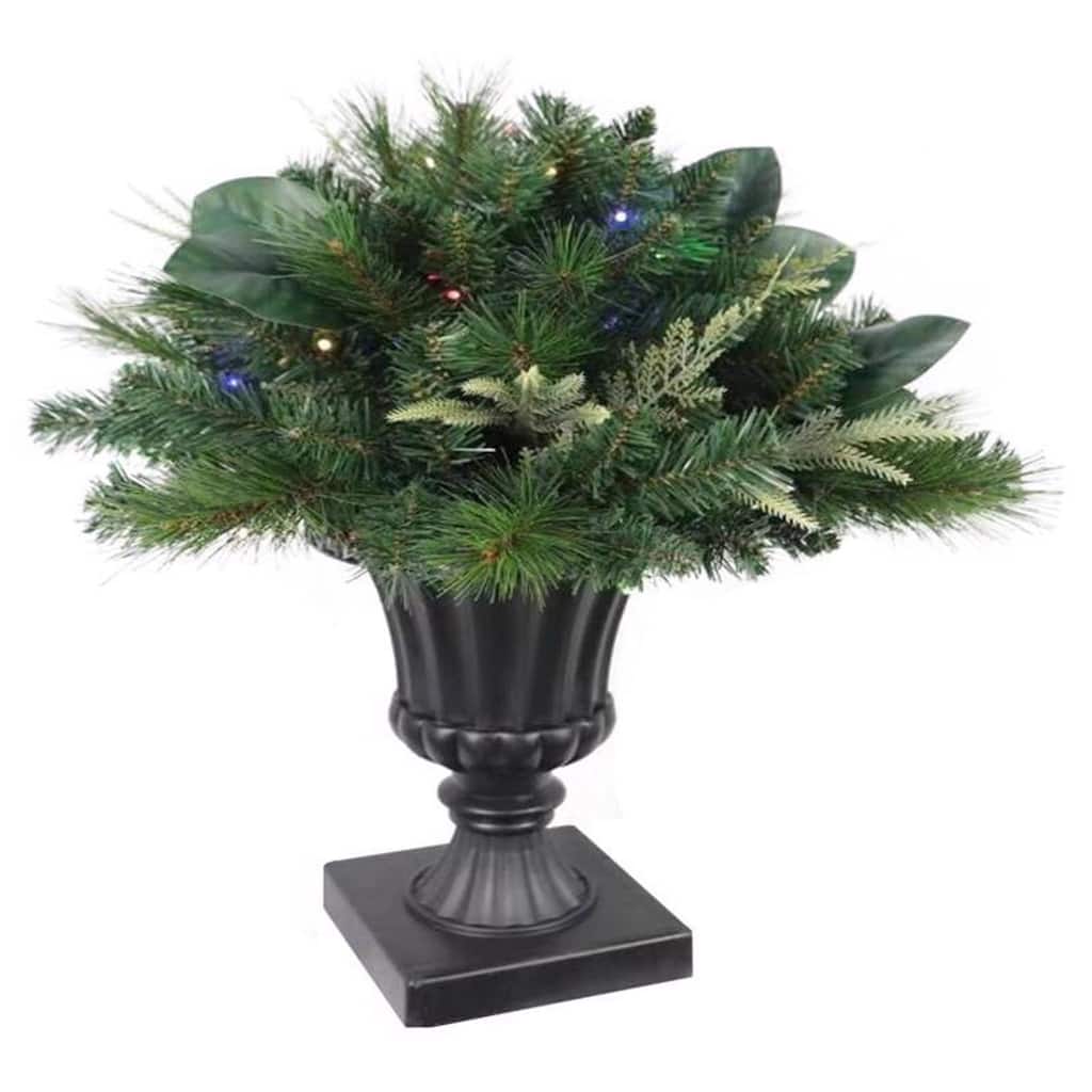 Celebrations 2 ft. Full LED 35 ct Decorative Color Changing Porch Bush - Green
