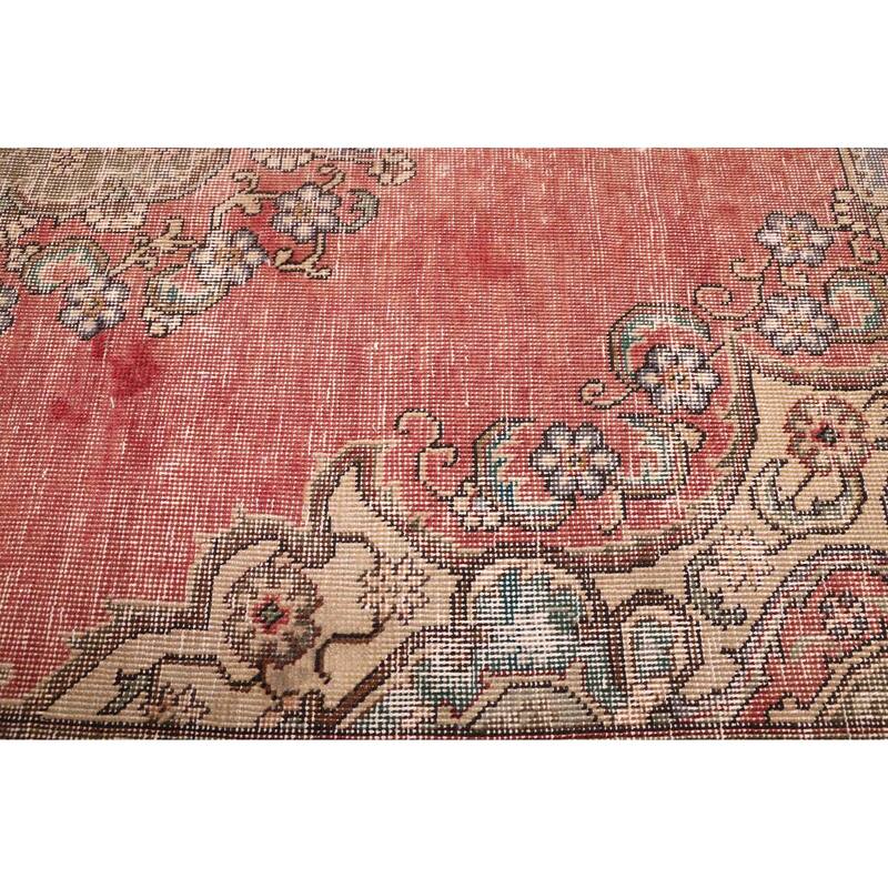 ECARPETGALLERY Hand-knotted Antalya Vintage Dark Copper Wool Rug - 5'9 x 9'1