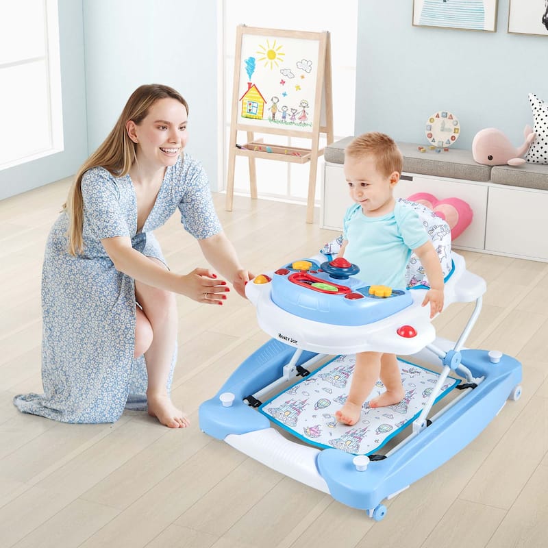 Honeyjoy 6 in 1 Baby Walker Adjustable Toddler Walker & Activity - See Details