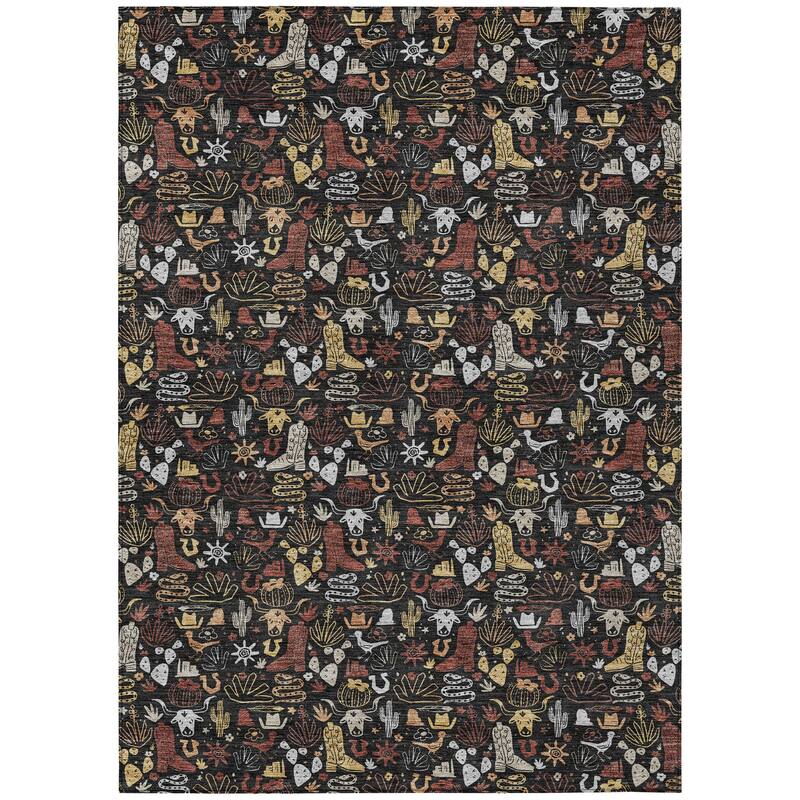 Machine Washable Indoor/ Outdoor Cowboy Dallas Chantille Rug