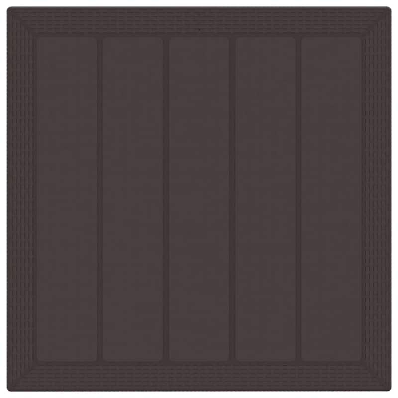 vidaXL Garden Dining Set 3/5 pcs Anthracite/Brown Polt rattan - 100 x 100 x 73 cm