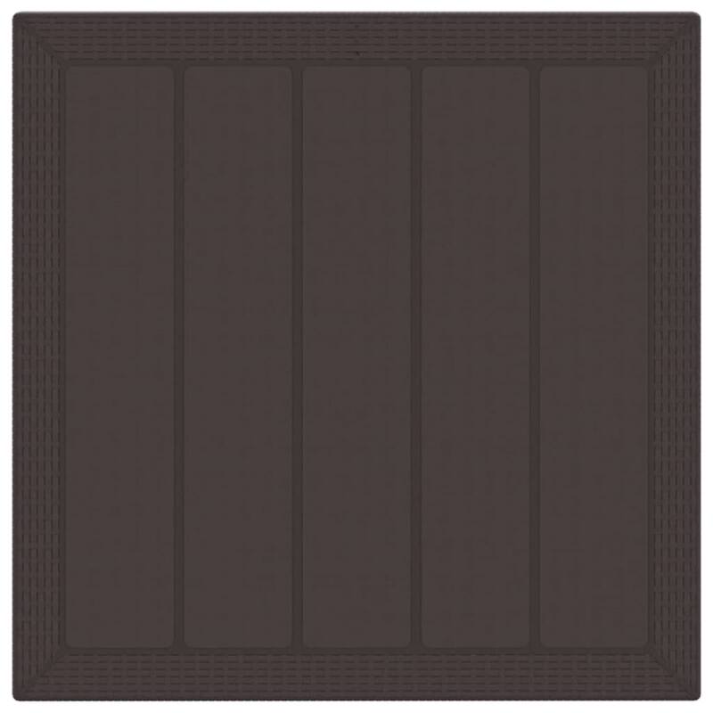 vidaXL Garden Table Anthracite/Brown poly rattan