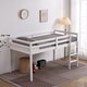 preview thumbnail 2 of 7, White Twin Solid wood Loft Bed with Ladder