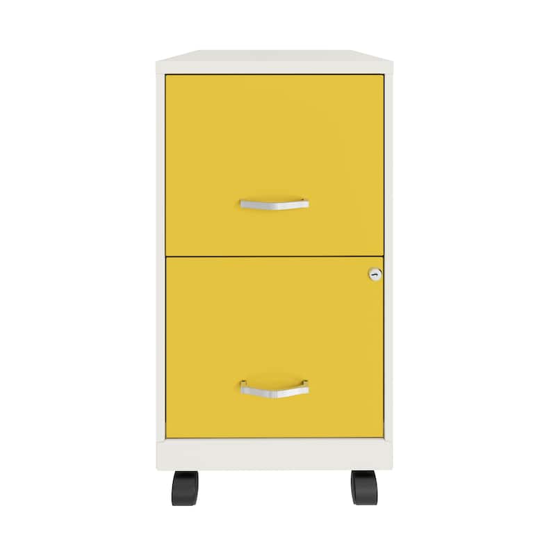 Space Solutions Pearl White 2-drawer Mobile File Cabinet