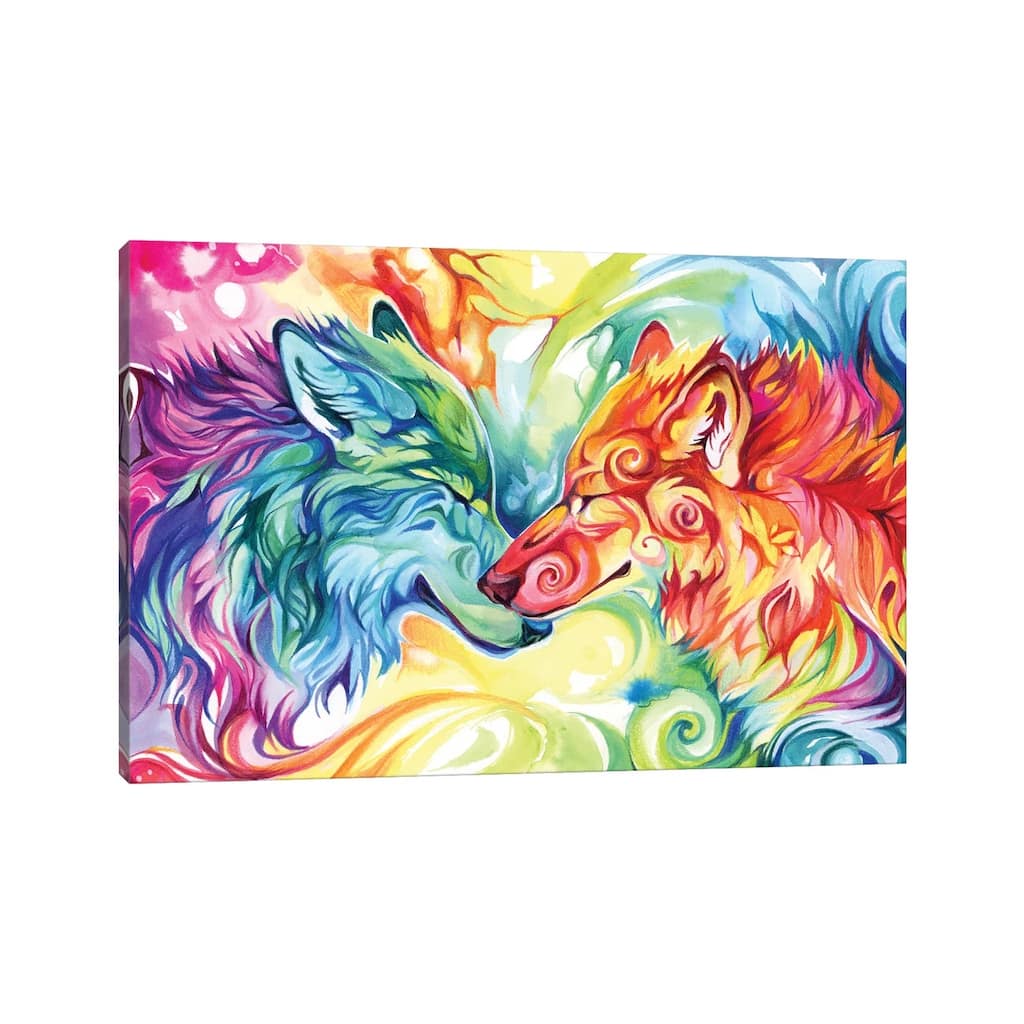 iCanvas "Watercolor Wolves" by Katy Lipscomb Canvas Print