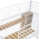 preview thumbnail 40 of 41, Twin Metal Loft Bed with Desk and Storage Shelves, Ideal for Small Spaces