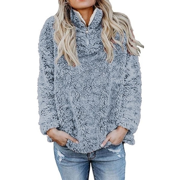 Furry Fleece Half-Zip Pullover, Multiple Colors Available