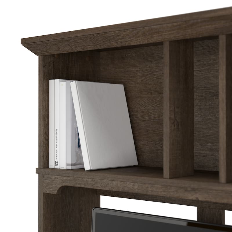 Bush Furniture Salinas 60W L Shaped Desk with Storage Hutch