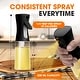 preview thumbnail 7 of 48, Cheer Collection Set of 2 Multi-Use Glass Oil Sprayer Bottles